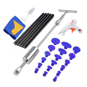 PDR Tools Car Paintless Dent Removal Tool Kit Dent Repair Puller Kit Slide Reverse Hammer Glue Tabs Suction Cups For Hail Damage